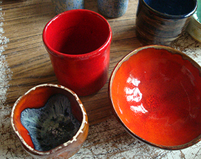 keramiek gemaakt door cursisten tijdens keramiekcursus bij Keramiekatelier Geertekerk